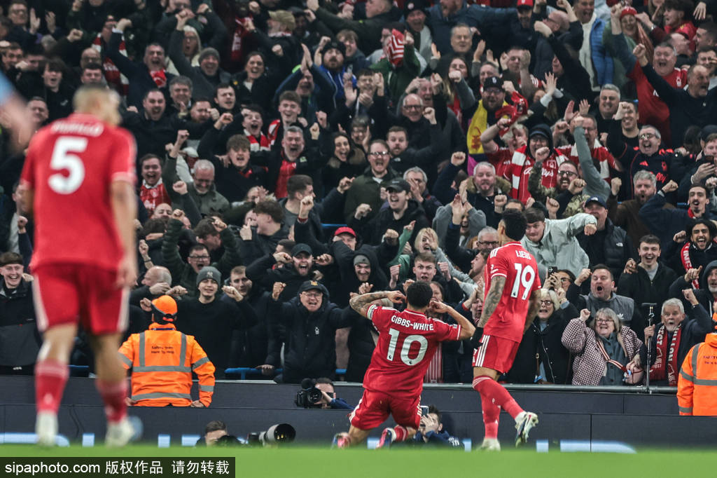 英超-塞梅尼奥破门罗德里建功 曼城两度领先被扳平2-2森林